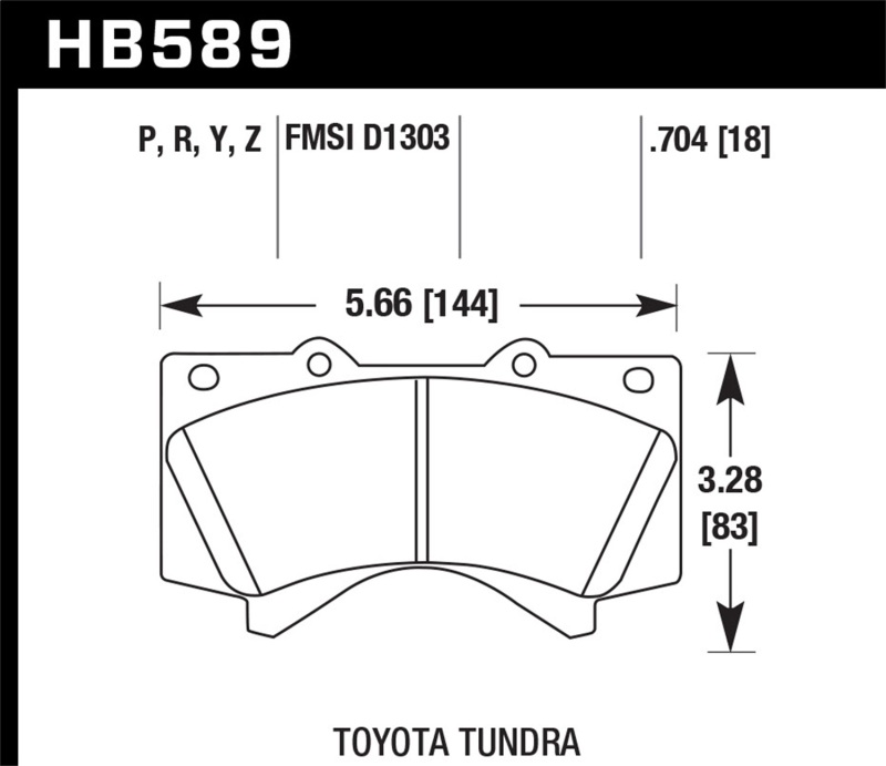 Toyota Land Cruiser Brake Pad Set - Hawk Performance - HP Plus - `08-`21